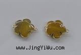NGC851 28mm - 30mm flower agate gemstone connectors wholesale