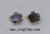 NGC852 28mm - 30mm flower agate gemstone connectors wholesale
