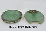 NGC907 60*70mm - 75*85mm freeform druzy agate connectors