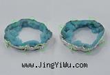 NGC914 40*60mm - 65*80mm freeform druzy agate connectors