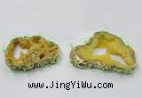 NGC942 45*65mm - 70*90mm freeform druzy agate connectors