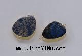 NGC981 15*20mm - 25*30mm flat teardrop sea sediment jasper connectors