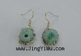 NGE125 8*12mm - 12*16mm freeform druzy agate gemstone earrings