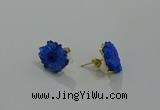 NGE144 12*14mm - 15*18mm freeform druzy agate gemstone earrings
