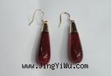 NGE15 10*40mm teardrop agate gemstone earrings wholesale