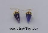 NGE159 11*20mm – 12*22mm cone agate gemstone earrings wholesale