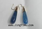 NGE17 10*40mm teardrop agate gemstone earrings wholesale