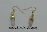 NGE250 5*16mm - 5*18mm sticks white crystal gemstone earrings