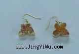 NGE354 10*14mm - 12*16mm butterfly druzy agate earrings wholesale