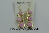 NGE394 10*32mm - 12*38mm druzy agate gemstone earrings
