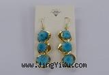 NGE395 10*32mm - 12*38mm druzy agate gemstone earrings