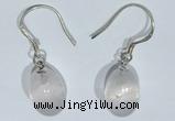 NGE416 10*14mm teardrop rose quartz earrings wholesale