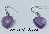 NGE431 10*10mm heart-shaped amethyst earrings wholesale