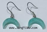 NGE433 10*14mm moon-shaped amazonite earrings wholesale
