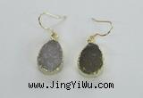 NGE45 12*15mm - 13*18mm teardrop druzy agate earrings