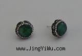 NGE5019 12mm freeform druzy agate gemstone earrings wholesale