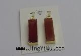 NGE5173 10*28mm - 10*30mm rectangle mookaite earrings