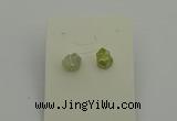 NGE5186 5*8mm - 6*10mm nuggets plated druzy quartz earrings