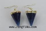 NGE64 14*20mm - 15*22mm cone agate gemstone earrings wholesale