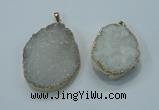NGP1022 25*35mm - 35*45mm freeform druzy agate beads pendant
