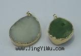 NGP1027 25*35mm - 35*45mm freeform druzy agate beads pendant