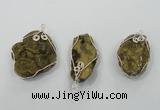 NGP1320 30*40mm - 45*55mm freeform agate pendants with brass setting