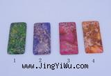 NGP135 5pcs 30*60mm rectangle dyed imperial jasper gemstone pendants