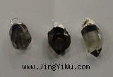 NGP1354 15*35mm - 20*40mm faceted nuggets smoky quartz pendants