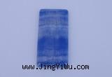 NGP137 2pcs 30*40mm rectangle dyed blue lace agate gemstone pendants