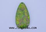 NGP139 2pcs 30*60mm teardrop dyed imperial jasper gemstone pendants