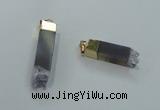 NGP1406 8*25mm - 10*35mm stick druzy amethyst pendants wholesale