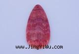 NGP141 2pcs 30*60mm teardrop dyed rhodochrosite gemstone pendants