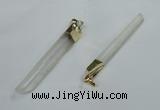 NGP1419 6*50mm - 8*60mm stick white crystal gemstone pendants