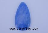 NGP142 2pcs 30*60mm teardrop dyed white jade gemstone pendants