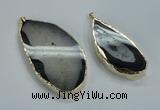 NGP1551 30*55mm - 40*70mm freeform druzy agate pendants
