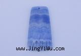 NGP156 2pcs 28*55mm trapezoid dyed blue lace agate gemstone pendants