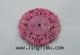NGP1609 65*65mm Carved dyed natural hetian jade pendants wholesale