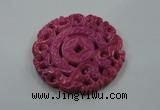 NGP1612 65*65mm Carved dyed natural hetian jade pendants wholesale