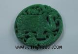 NGP1617 68*68mm Carved dyed natural hetian jade pendants wholesale