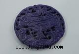 NGP1624 66*66mm Carved dyed natural hetian jade pendants wholesale