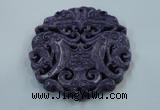 NGP1625 66*67mm Carved dyed natural hetian jade pendants wholesale