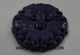 NGP1630 67*67mm Carved dyed natural hetian jade pendants wholesale