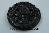 NGP1637 67*69mm Carved dyed natural hetian jade pendants wholesale