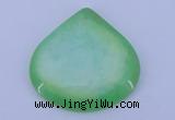 NGP169 2pcs 45*45mm heart dyed white jade gemstone pendants