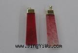 NGP1728 15*55mm trapezoid agate gemstone pendants wholesale