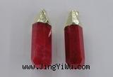 NGP1735 17*60mm faceted nuggets agate gemstone pendants wholesale
