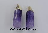 NGP1736 17*60mm faceted nuggets agate gemstone pendants wholesale
