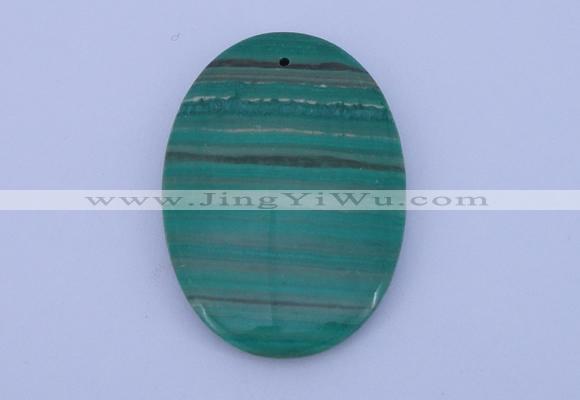 NGP176 2pcs 35*40mm oval synthetic malachite gemstone pendants