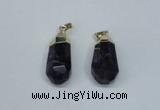 NGP1801 15*30mm - 12*35mm faceted nuggets amethyst pendants