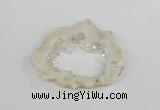 NGP1831 45*55mm - 55*60mm donut plated druzy agate pendants
